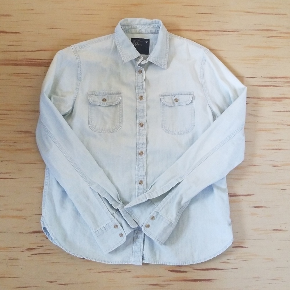 American Eagle Denim Button Down